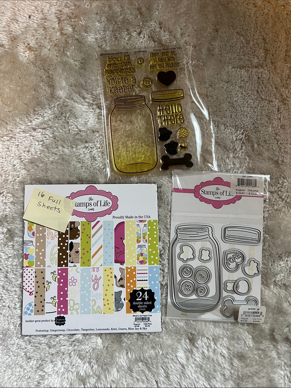 The Stamps of Life Mason Jar Die, Stamp & Paper Pack